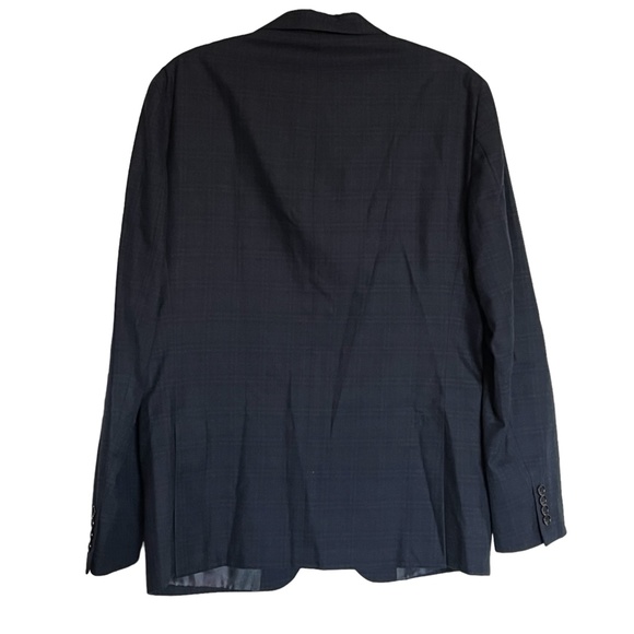 Ryan Seacrest Distinction Navy Tonal Plaid Modern Fit Suit Jacket Size 42R - Picture 2 of 7